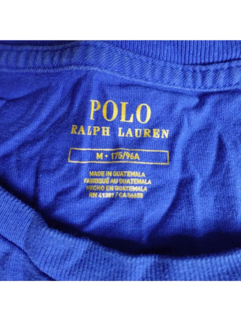 Polo Ralph Lauren Shirt Medium Blue Preppy Bear Rugby Shirt